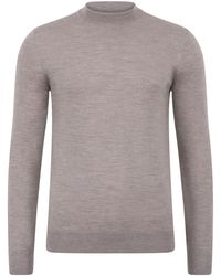 Paul James Knitwear - Extra Fine Merino Marco Narrow Mock Turtleneck Jumper - Lyst