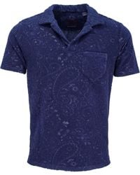 lords of harlech - Johnny Paisley Towel Polo Shirt - Lyst