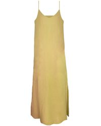 Larsen and Co - Pure Linen Marrakesh Dress In Chartreuse - Lyst