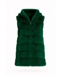 Tantra Spain Sl - Fur Vest With Hood And Zipper Closure - Lyst