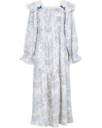 Luna Luz - Versailles Modal Cotton Square-Neck Nightdress – - Lyst