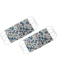 Rumour London Reusable Protective Cloth Masks With Integrated Filter In Liberty Floral Print - White