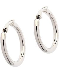 Emma Holland Jewellery - Platinum Polished Hoop Clip On Earrings - Lyst