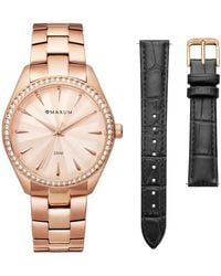 Maxum - Sydney Box Set -Includes Rose Watch With Leather Strap - Lyst