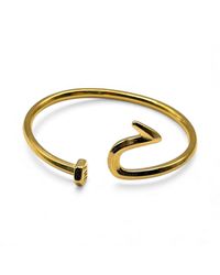 Jagged Halo Jewelry - Nailed It Nail Cuff Bangle - Lyst