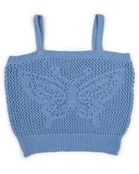 Gigi Knitwear - Butterfly Cotton Knit Tank Top - Lyst