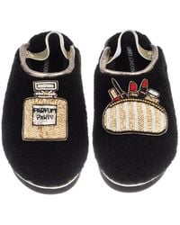 Laines London - Flatform Cloud Closed Toe Slippers With Beauty Queen Brooches - Lyst