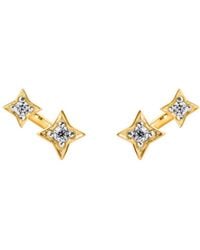 BLOOMTINE | Earth Angel HQ - Illuminess Mini Vermeil Shooting Star Studs - Lyst