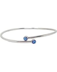 Harfi - Turkish Evil Eye Minimalist Sterling Bangle - Lyst