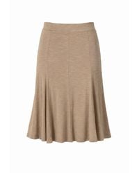 Conquista - Flared Midi Skirt With Soft Stretch Finish - Lyst