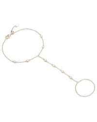 KAMARIA - Eternal Line Hand Chain Bracelet With Opal - Lyst
