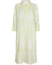 NoLoGo-chic - Long Tourist Dress Lime With Embroidery - Lyst