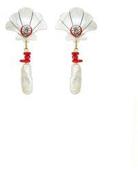 Gissa Bicalho - Handmade Earring Shell And Pendant Pearl - Lyst