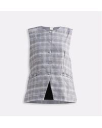 REISTOR - Cotton Tweed Vest Jacket - Lyst