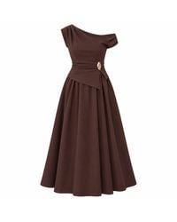 Girl In Mind - Simran Asymmetric Buckle Midi Dress - Lyst