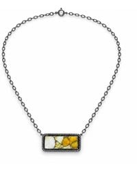 Saéa - Honey Spiny Oyster Mosaic Bar Necklace - Lyst