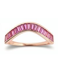 Kylie Harper - Baguette-Cut Swirl Band Ring - Lyst