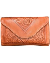 Berber Leather - Small Leather Tri-Fold Purse Light - Lyst
