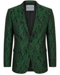 Ron Tomson - Peak Lapel Paisley Jacquard Tuxedo Jacket - Lyst
