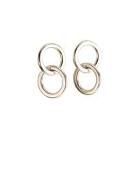 Posh Totty Designs - Interlinking Hoop Charm Stud Earrings - Lyst