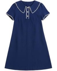 Louche - Dot Blanket Stitch A-Line Mini Dress - Lyst