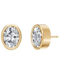 Öugie - The Oval Diamond Bezel Studs - Lyst