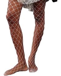 HIGH HEEL JUNGLE by KATHRYN EISMAN - Sweet Heart Fishnet Tights - Lyst