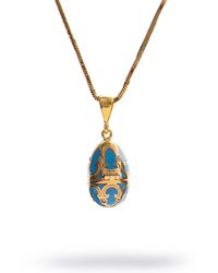 Ebru Jewelry - Lucky Clover Enamel Egg Necklace - Lyst