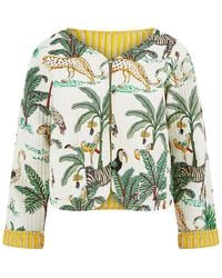 Yumi' - Animal Reversible Cotton Quilted Jacket - Lyst