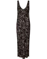 Lily Rou - Silk Ray Scoop Midi Slip Dress - Lyst