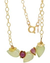 Lori Kaplan Design - Signature Prehnite Bud With Sapphire Necklace - Lyst