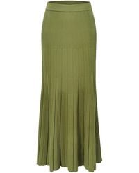 Smart and Joy - Long Pleated Cotton Knit Skirt - Lyst