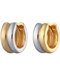 Scream Pretty - Mixed Metal Huggie Earrings - Lyst