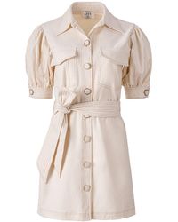 Lita Couture - Topstitch Detail Cotton Dress - Lyst