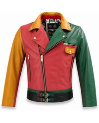 Zasta Studio - Artifact Theory Leather Biker Jacket - Lyst