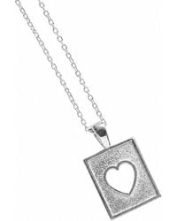 Cier - Heart Frame Necklace - Lyst
