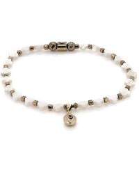 Ebru Jewelry - Clover Pearl Evil Eye Talisman Anklet - Lyst