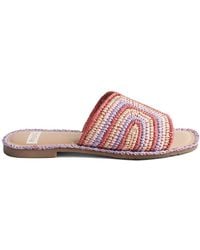 Rag & Co - Kivah Handwoven Raffia Slip-On Flats - Lyst