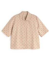 Thinking Mu - Printed Lattice Checkered Blouse Ane - Lyst