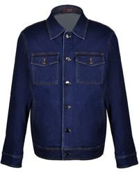 DAVID WEJ - Vanguard Stretch Denim Jacket Dark - Lyst