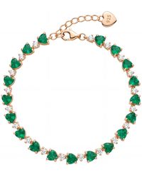 LÁTELITA London - Asscher Cut Heart Tennis Bracelet Emerald - Lyst