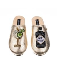 Laines London - Softie Slippers With Botanical Gin Brooches - Lyst