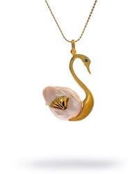 Ebru Jewelry - Graceful Swan Baroque Pearl & Necklace - Lyst