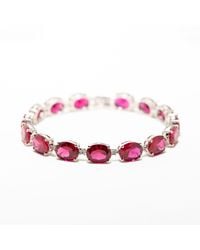 Belinda Jewelz - Kierra Oval-Cut Ruby Tennis Bracelet - Lyst