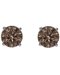 Augustine Jewels - Smoky Quartz Small Stud Earrings - Lyst
