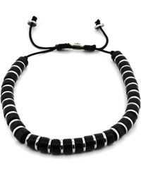 Ebru Jewelry - Onyx Stone Beaded Adjustable Bracelet - Lyst