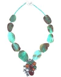 Way to Chic - Agate Statement Necklace With Pendant Brooch - Lyst