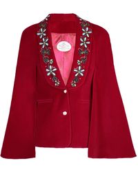 The Extreme Collection Burgundy Blazer Army Poette - Red