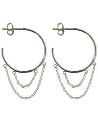 Areia Jewellery - Elva Chain Hoops - Lyst
