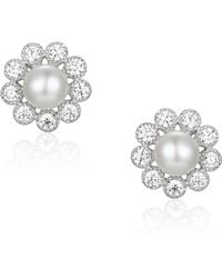 Santinni - Coronet Earrings With Freshwater Pearl - Lyst